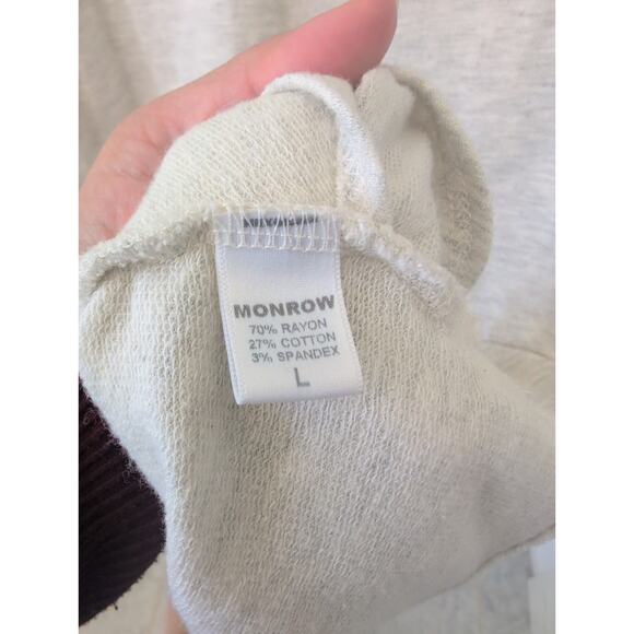 Monrow Super Soft Short Sleeve V-neck Dress in Light Heathered Grey Size L - Picture 5 of 6